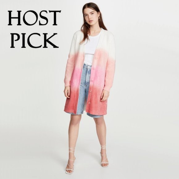 525 America Sweaters - NWT 525 America pink knit ombre long cardigan, L